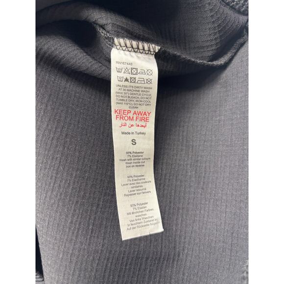 Boohoo Man Pleated Boxy Zip Through Collared Short Sleeve Shirt Size Small - Picture 7 of 7